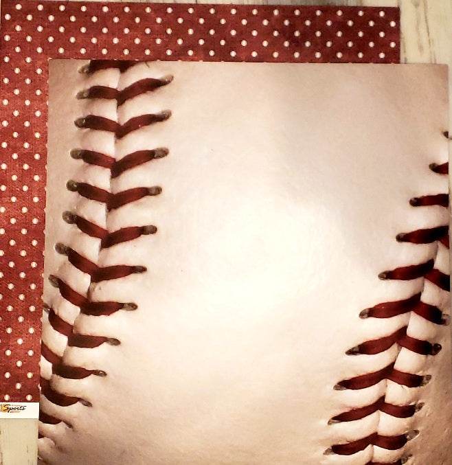 Scrappin' Sports and more - Defining the game -Dotted baseball double sided paper 12 x 12