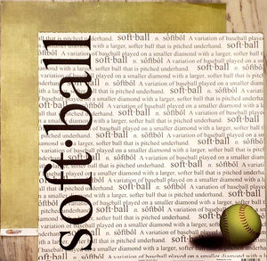 Scrappin' Sports and more - Defining the game - softball double sided paper 12 x 12