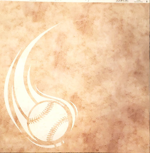 Creative Imaginations Baseball Embossed single sided paper 12 x 12