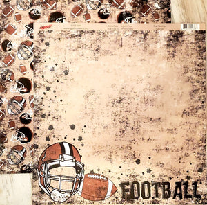 Moxxie - Grid Iron the game football double sided paper 12 x 12