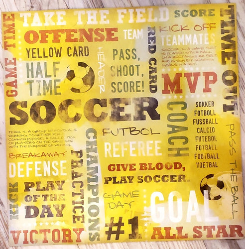 Karen Foster Yellow card collage single sided paper 12 x 12