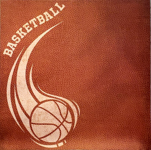 Creative Imaginations Basketball Embossed single sided paper 12 x 12