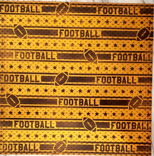 Karen Foster Football stripes single sided paper 12 x 12