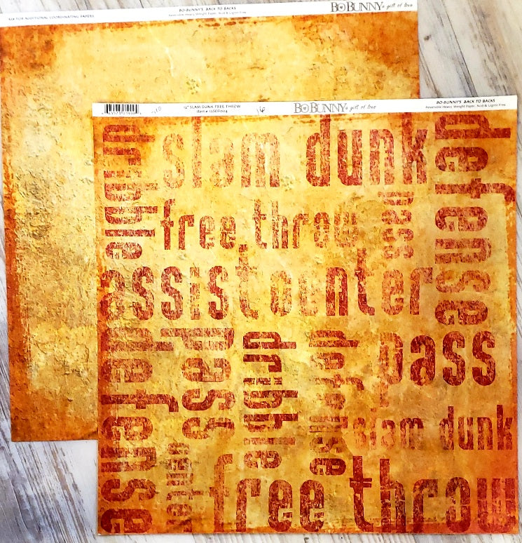 Bo Bunny - Slam dunk free throw double sided paper 12 x 12