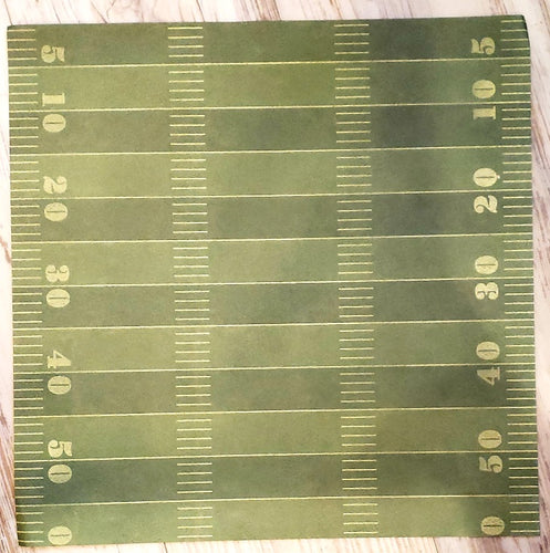 Karen Foster Fifty yard line footballl single sided paper 12 x 12