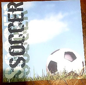 Paper House productions soccer sky single sided paper 12 x 12