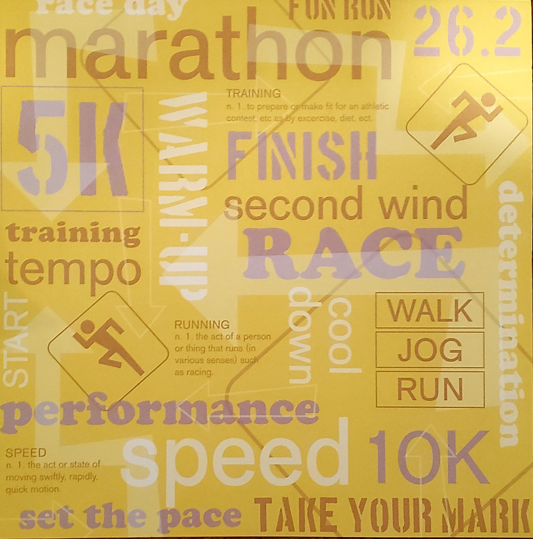 Karen Foster Marathon collage single sided paper 12 x 12