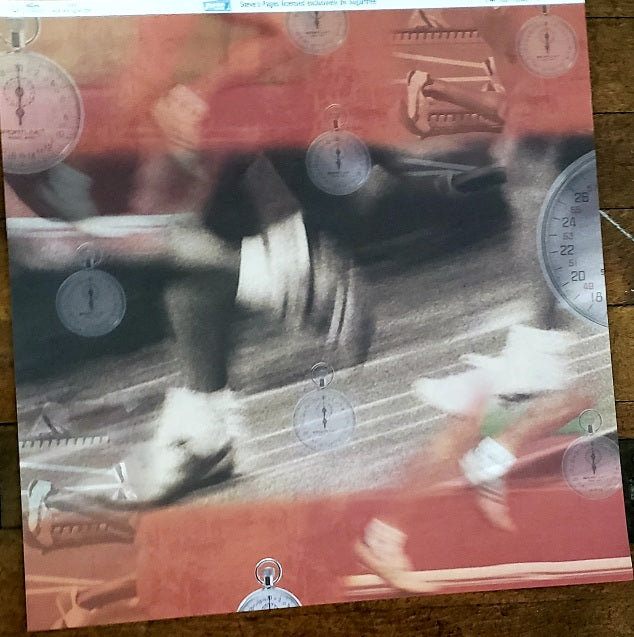 Sugar Tree Running Track & Field single sided paper 12 x 12