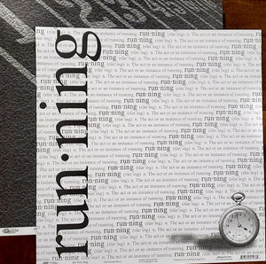Scrappin' Sports and more - Defining the game - Running double sided paper 12 x 12