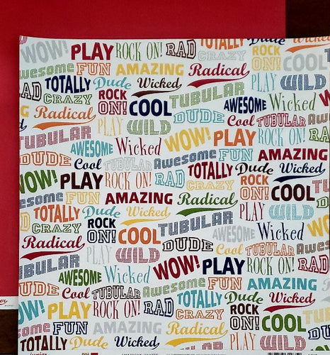 AC American Crafts - wicked - Junior double sided paper 12 x 12