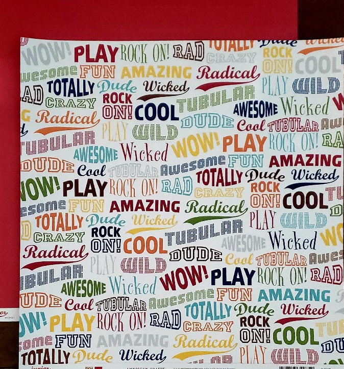 AC American Crafts - wicked - Junior double sided paper 12 x 12