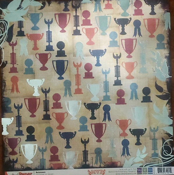 We R Memories - foiled MVP trophy single sided paper 12 x 12