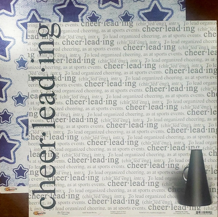 Scrappin' Sports and more - Defining the game - Cheerleading double sided paper 12 x 12