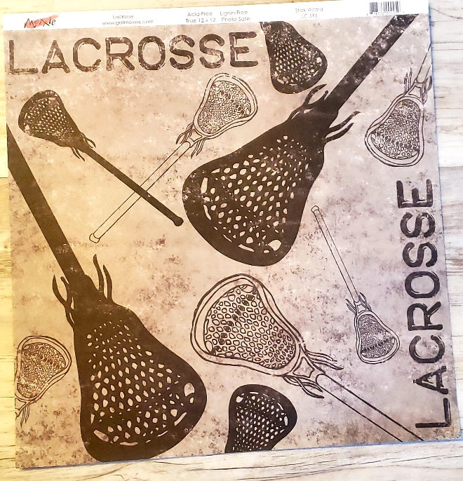 Moxxie - Lacrosse stick wizard single sided paper 12 x 12