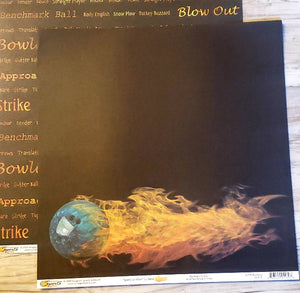 Scrappin' Sports and more - Sports on fire - Bowling double sided paper 12 x 12
