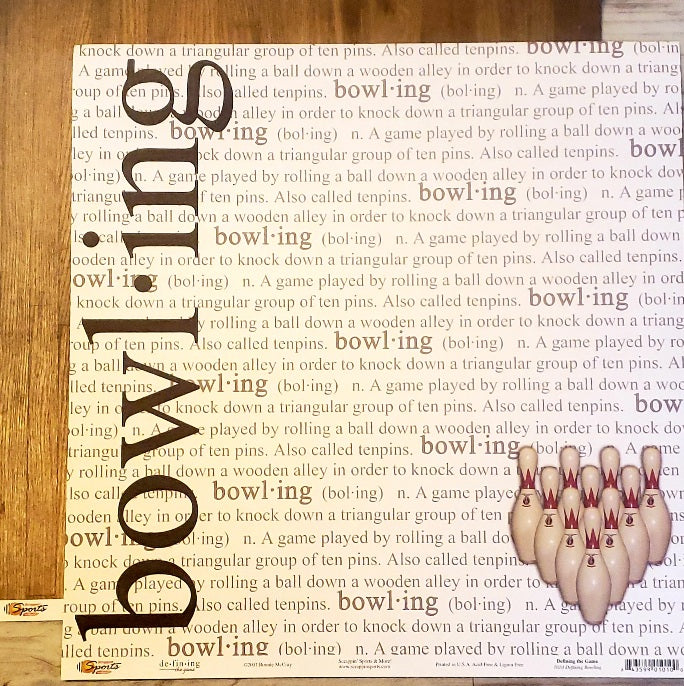 Scrappin' Sports and more - Defining sports - Bowling double sided paper 12 x 12