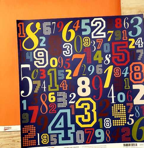 AC American Crafts - Junior - We're number 1 varnish double sided paper 12 x 12