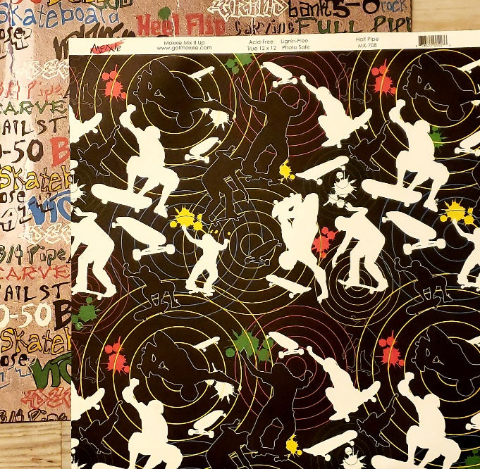 Moxxie Half Pipe Mix it up double sided paper 12 x 12