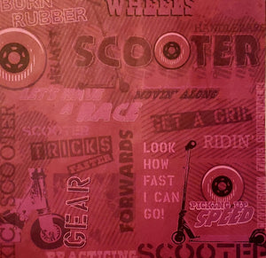 Karen foster  scooter collage single sided paper 12 x 12