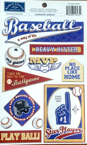 Karen Foster Cardstock Sticker - Play ball baseball
