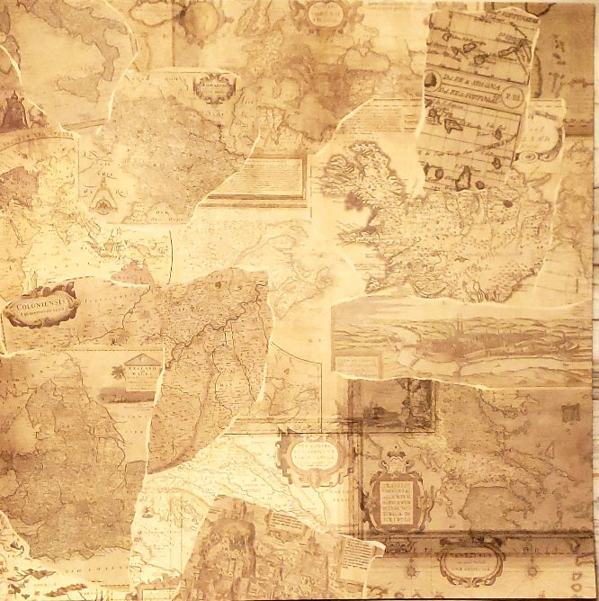 Karen Foster Ancestry Map single sided paper 12 x 12