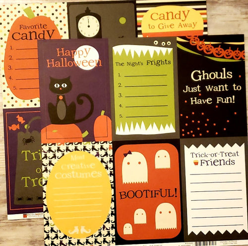 Bazzill Basics paper - Spooky & Kooky Lickety split 4x6 vertical double sided paper 12 x 12