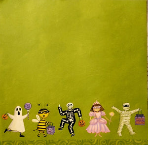 Trick or treat kids - single sided paper 12 x 12