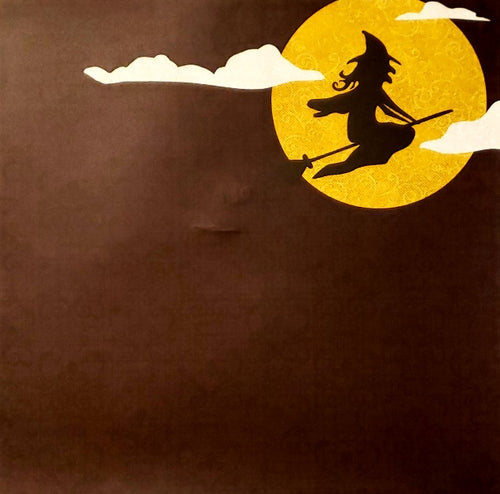 Full Moon Witch - single sided paper 12 x 12