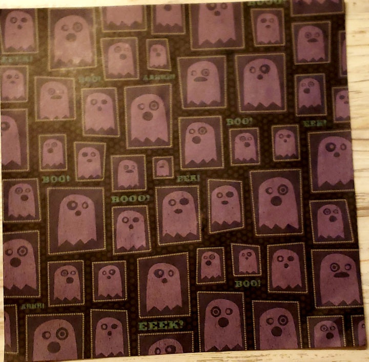 Karen Foster Boo ghost single sided paper 12 x 12