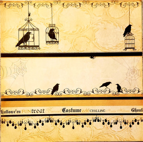 Halloween Ravens - single sided paper 12 x 12