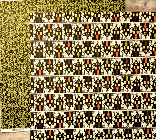 Bazzill Basics paper - Haunted house double sided paper 12 x 12