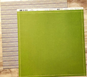 Little Yellow Bicycle -  Boo Ville - Purple fizzy trim / Green poison dots double sided paper 12 x 12