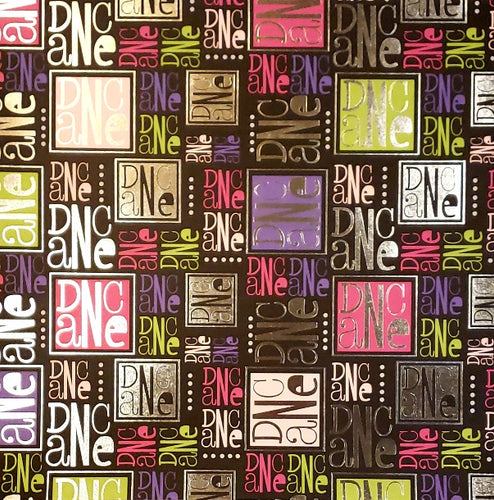 Dance Fever Dance Dance Dance foil silver single sided paper 12 x 12