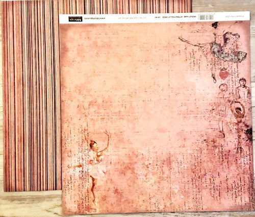FabScraps Double Sided card stock paper 12 x 12 - Victoria's Ballet dress