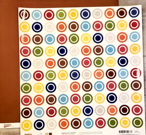 AC American Crafts - Junior -Kapow varnish double sided paper 12 x 12
