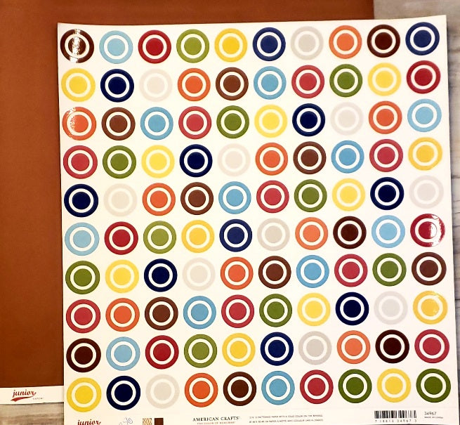 AC American Crafts - Junior -Kapow varnish double sided paper 12 x 12