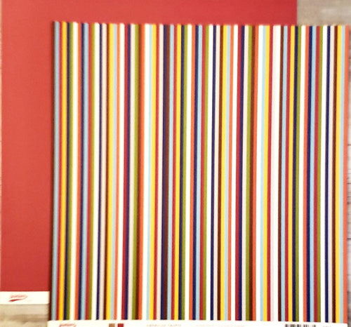 AC American Crafts - Junior - Ta-Da stripes double sided paper 12 x 12