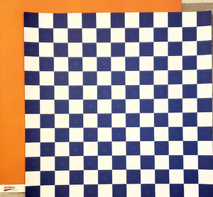 AC American Crafts - Junior - Goal Checker board double sided paper 12 x 12