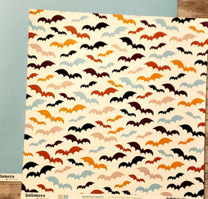 AC American Crafts - Halloween - Transylvania bats double sided paper 12 x 12