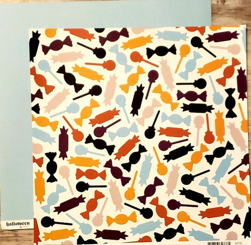 AC American Crafts - Halloween - Sweets candy double sided paper 12 x 12