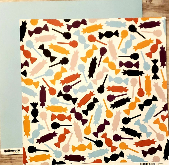 AC American Crafts - Halloween - Sweets candy double sided paper 12 x 12