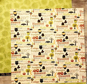 My Mind's Eye - MME - Boo to you - Monster Mash double sided paper 12 x 12