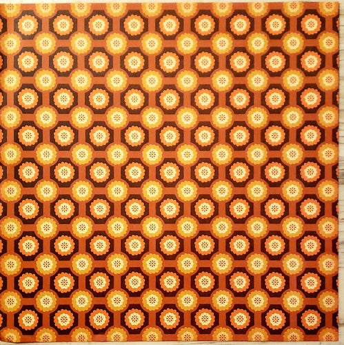 Fall flower circles - single sided paper 12 x 12