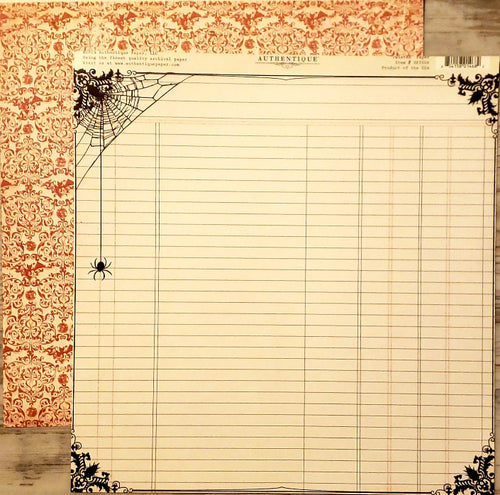 Authentique paper Twisted pumpkin double sided paper 12 x 12