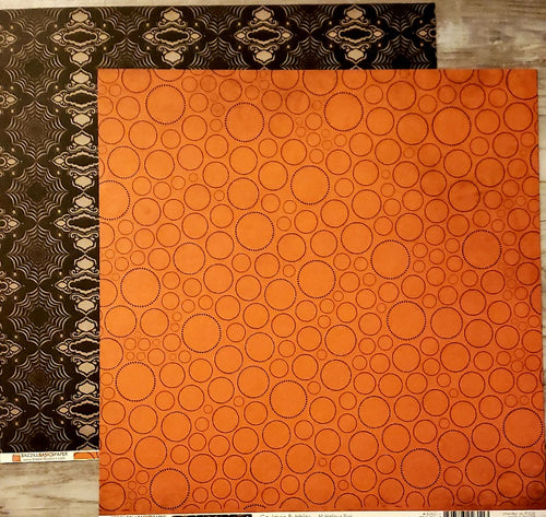 Bazzill Basics paper - All hallows eve cauldron Bubbles double sided paper 12 x 12