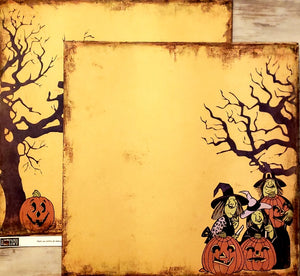 The Paper Loft - Haunted - Carving Pumpkins double sided paper 12 x 12