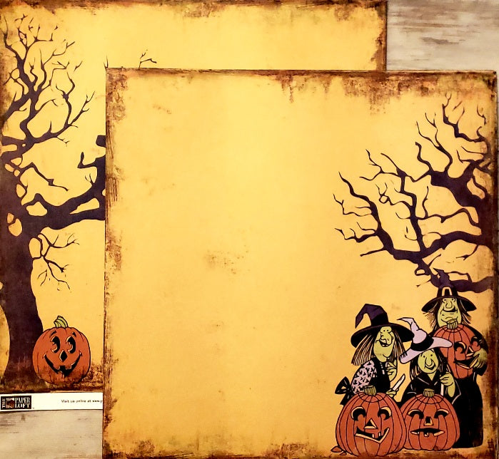 The Paper Loft - Haunted - Carving Pumpkins double sided paper 12 x 12
