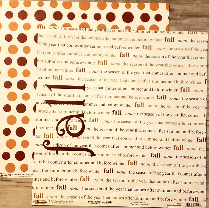 Scrappin' Sports and more - Young and active - Defining Fall double sided paper 12 x 12