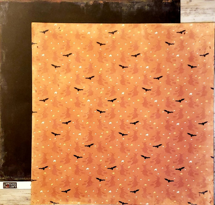 The Paper Loft - Scary - Witches / bats double sided paper 12 x 12