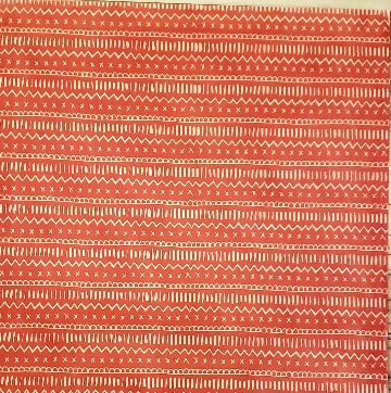 Karen Foster - red stitched stripes single sided paper cardstock 12 x 12